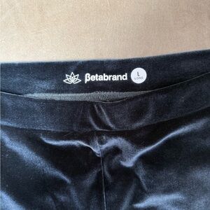 Betabrand Luxe Black Velvet Trousers